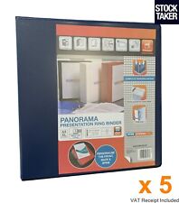 5-Pack Elba A4 Presentation Folders Lever Arch Files Blue Spine 90mm VAT Invoice