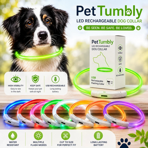 Usb rechargeable led dog pet - dog,