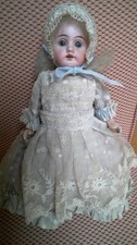 Delightful 9" F&W Goebel #60 Bisque-Head Antique Doll, on a Later Body circa1900