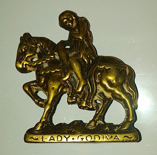 Brass lady godiva - lady, on
