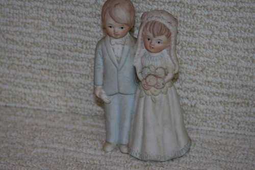 Vintage bisque porcelain bride - bisque,