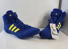 NEW Adidas Wrestling Shoes Low Cut MMA Boxing Boots Havoc Trainers Mens Blue HVC