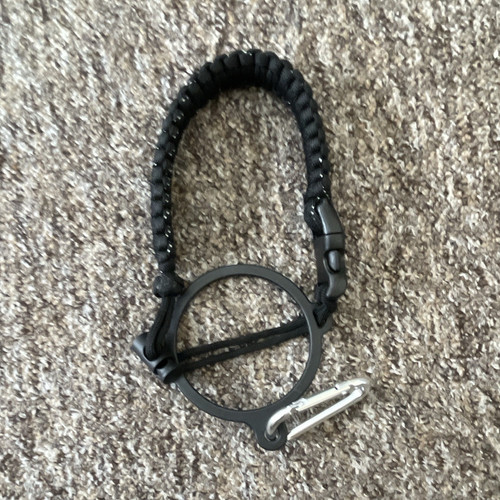 Black paracord bracelet with - paracord,