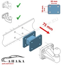 Towbar Extension 75mm - Tow