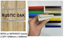 2QTY RUSTIC OAK SLATWALL PANEL