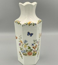 Aynsley England Cottage Garden Large 12,1/4" High Hexagonal Vase.