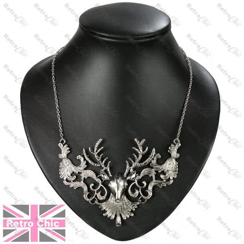 Large stag necklace chain - necklace,