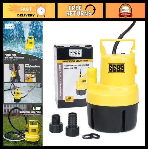 Submersible sump pump - 1/4, hp