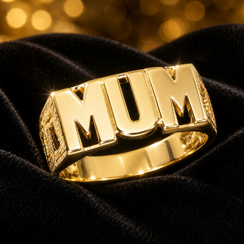 Mum ring 9ct - 9ct, yellow