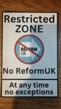 Anti Reform Uk  Letterbox  No Canvassing Sign  3D Print