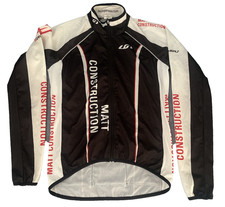 Louis Garneau Cycling Jersey Long Sleeved Full Zip Rear Pockets Size Large