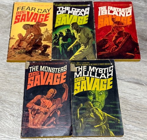 Doc savage book lot by - 5,