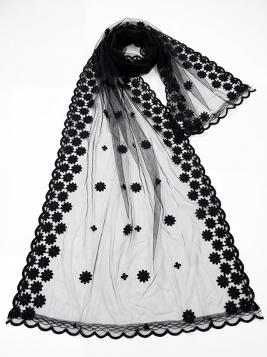 Women black chunni - women's, stole