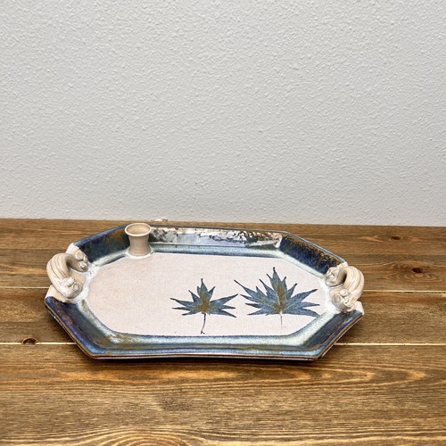 Hand made ceramic platter - hand,