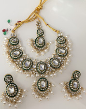 Asian ethnic gold tone green - ethnic,