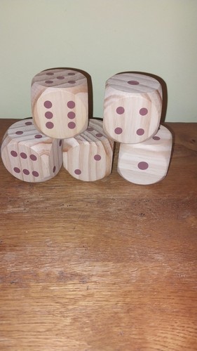 Large wooden dice 5cm - dice, 5.5cm