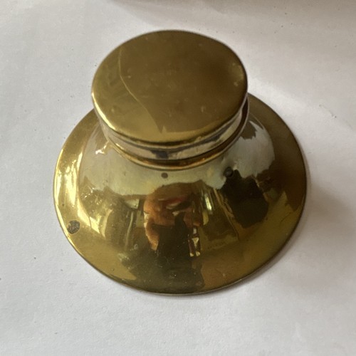 Brass inkwell
