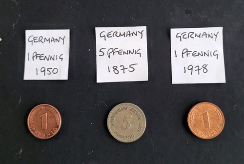 Coins german pfennigs over - -,