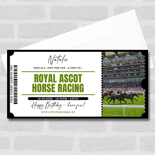 Horse racing day out - out, at