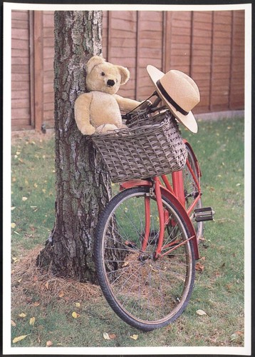 Modern postcard teddy - modern, bear