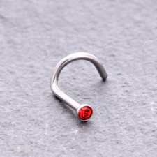 Surgical steel small gem - steel,