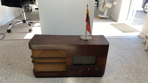 Antique old grandfathers radio - grandfathers,