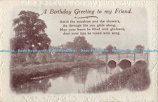 R439492 A Birthday greeting to my Friend Glenco Series No 986 1918