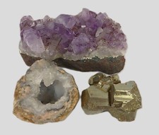 Selection of Quartz Structures/Ornaments  Amethyst/Arsenopyrite/Celestite?