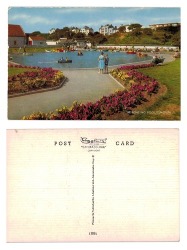 Postcard the boating pool - postcard,
