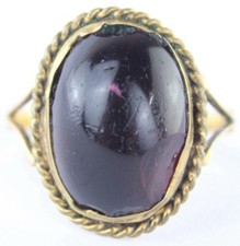 Antique garnet cabochon ring - antique,