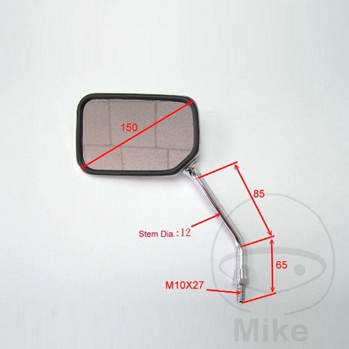 Jmp right mirror chrome - mirror, steel