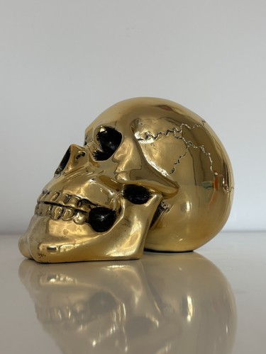 Skull ornament gold - -,
