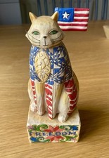 Jim Shore Freedom ‘With Liberty &Justice For All’ Enesco cat Figure 117047