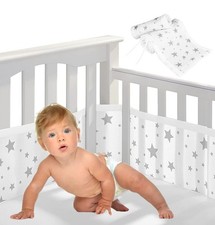 Baby Soft Cot Bed Bumper Breathable Air Mesh Crib Liner Nursery Breathe Easy
