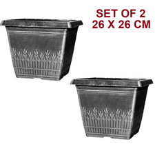 Planter Set of 2 Square 26cm