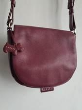 Radley Leather Shoulder Bag Crossbody Messenger Burgundy Small 