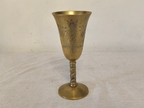 Vintage metal goblet - vintage,