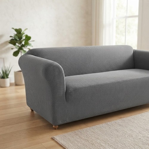 Thick fabric grey chesterfield - thick,