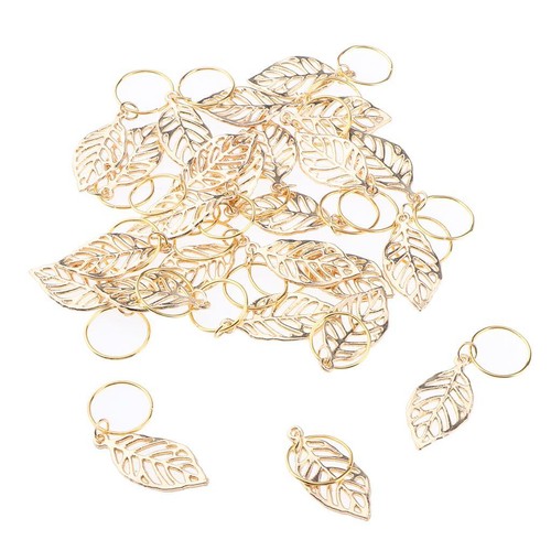 30pc golden leaves - golden, pendant
