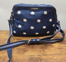 Cath Kidson Bag Pom Pom Samson Blue And White Long Strap VGC 