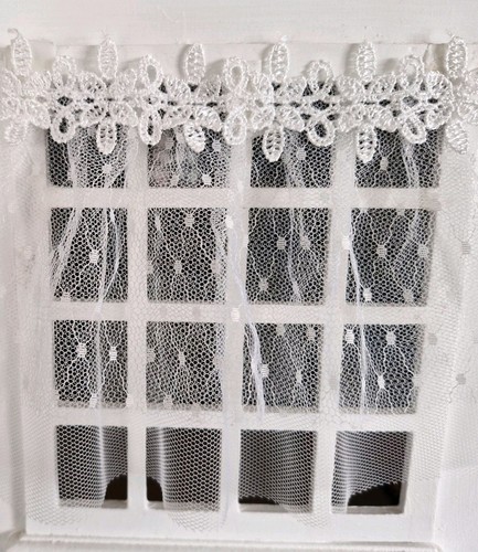 Dolls house net curtain with - net,