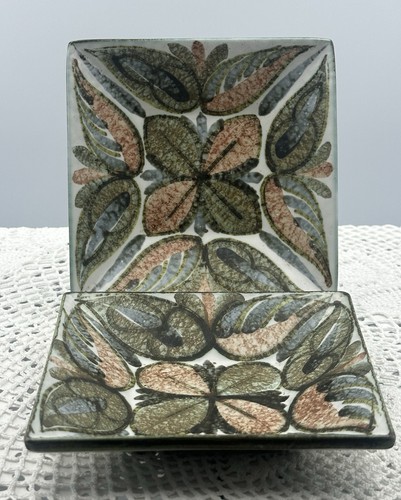 Two denby pottery small square - two,