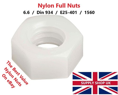 Nylon nuts plastic din 934 - nuts,