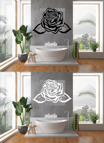 Elegant rose wall decal - rose,