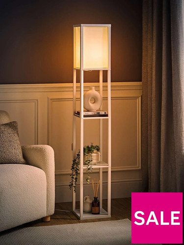 Standard floor lamp with shelf - with,
