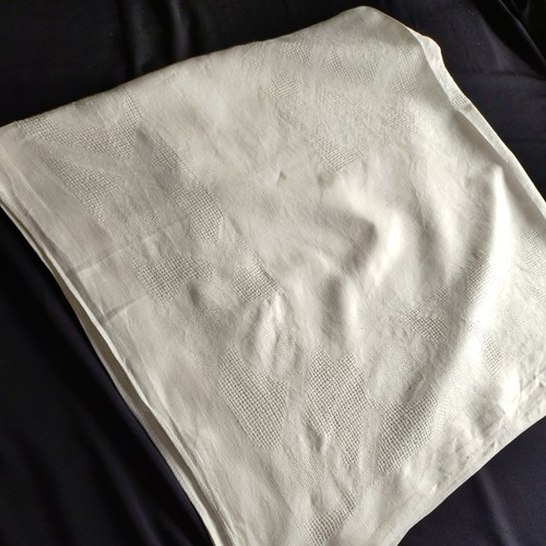Vintage hand drawn white linen - hand,