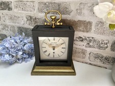 Black & Gold Wooden Mantel Clock -Freestanding Hotel de Paris French Shabby Chic