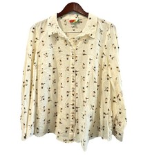 Vtg Unique Button Down Blouse