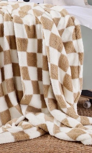 Beige checkerboard super soft - super,