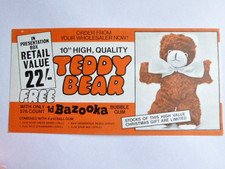 A&BC BUBBLE GUM RETAILERS BOX PAPER ADVERT  1960's VERY RARE